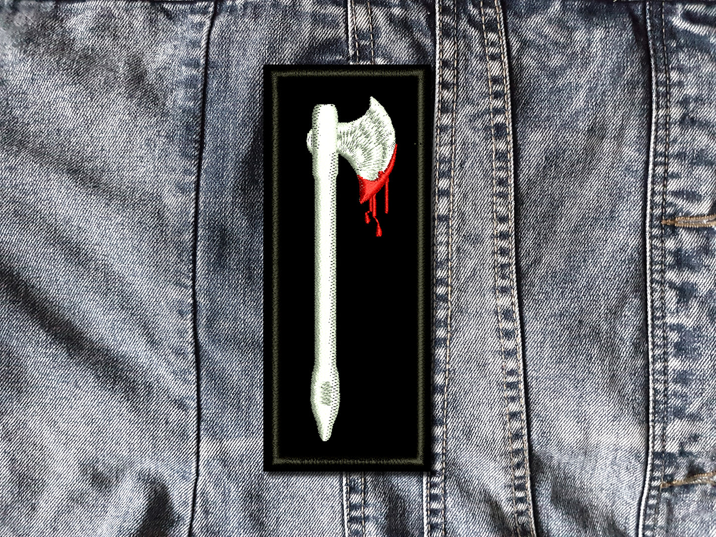 Medieval Axe Fantasy Embroidered Patch