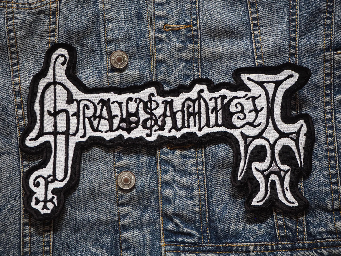 Raw Black Metal Embroidered Patch