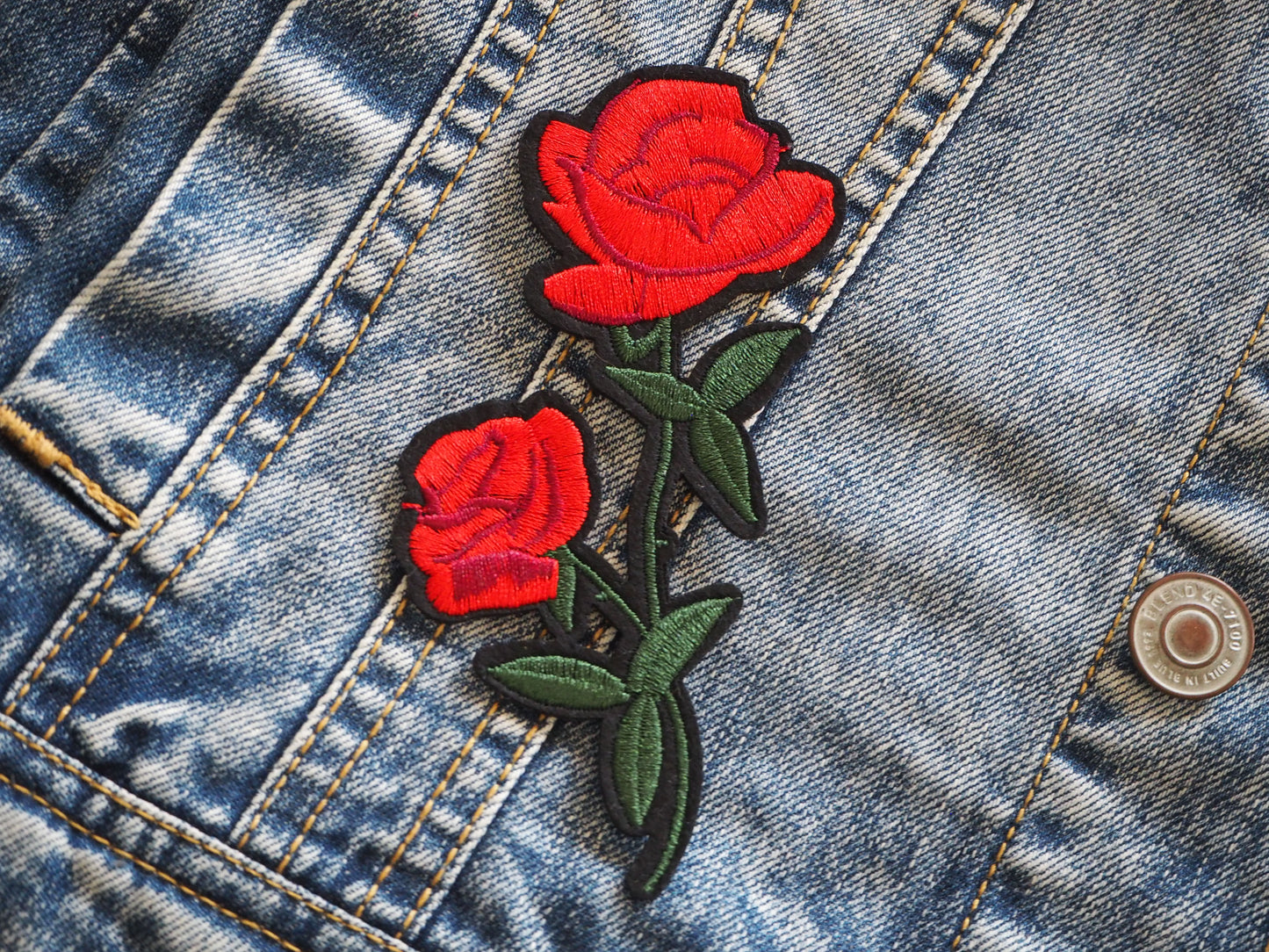 Gothic Red Roses Patch