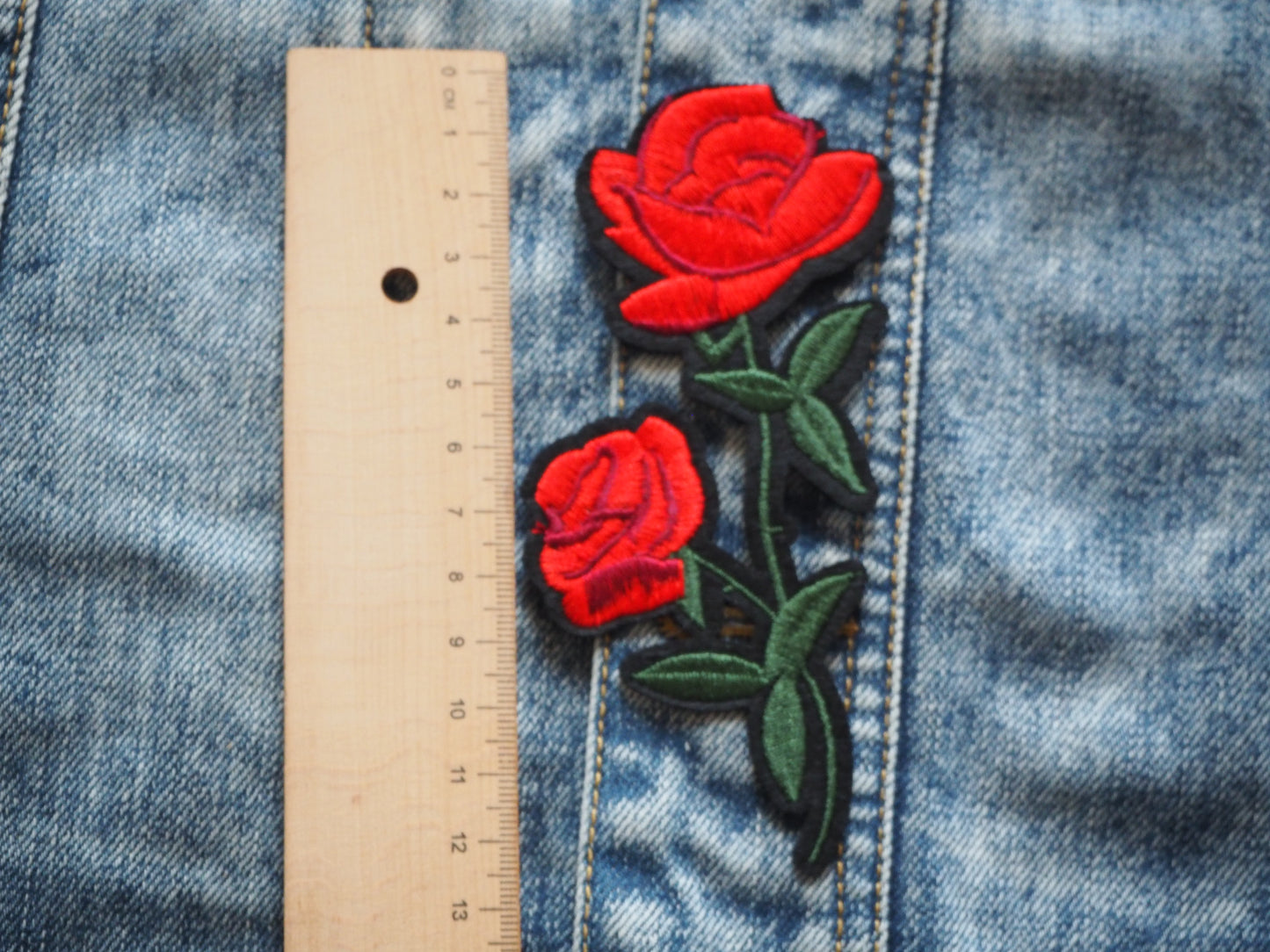 Gothic Red Roses Patch