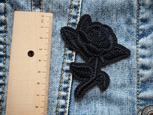 Gothic Black Rose Patch
