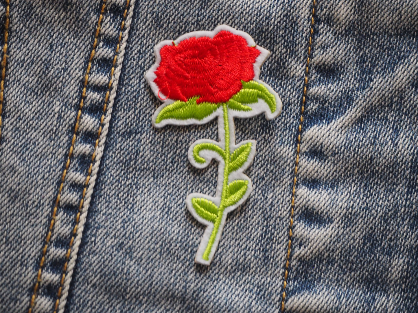 Beautiful Gothic Red Rose Patch