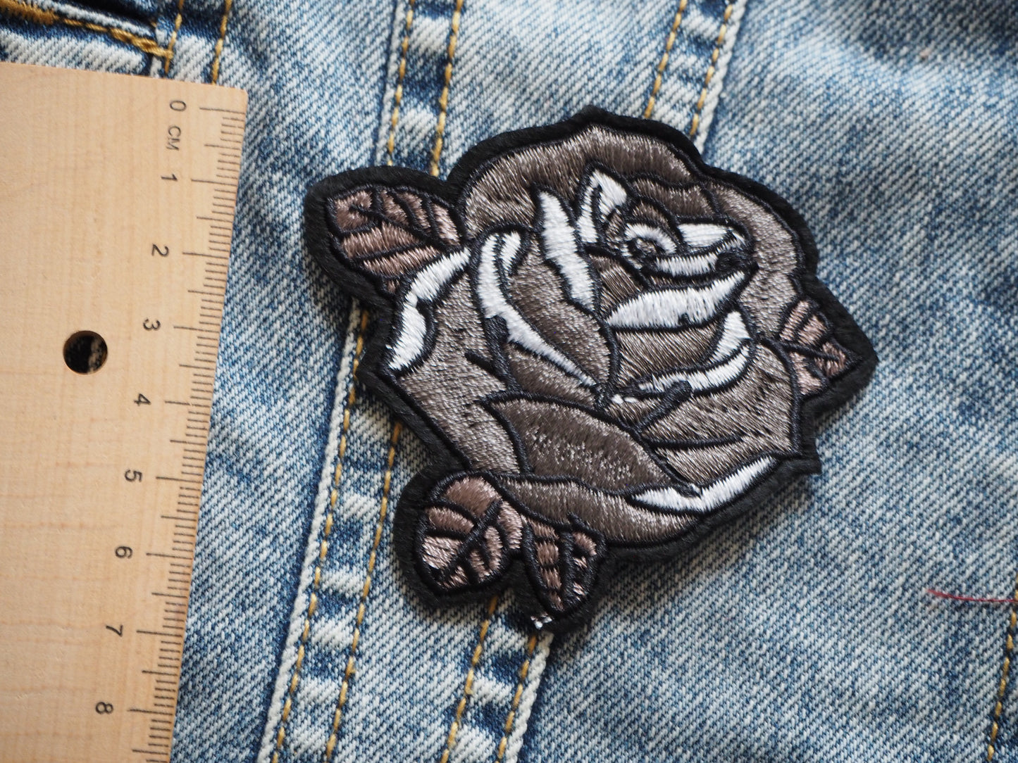 Gothic Black Rose Patch