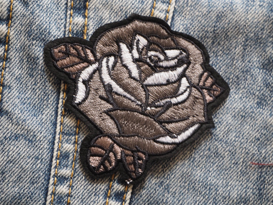 Gothic Black Rose Patch