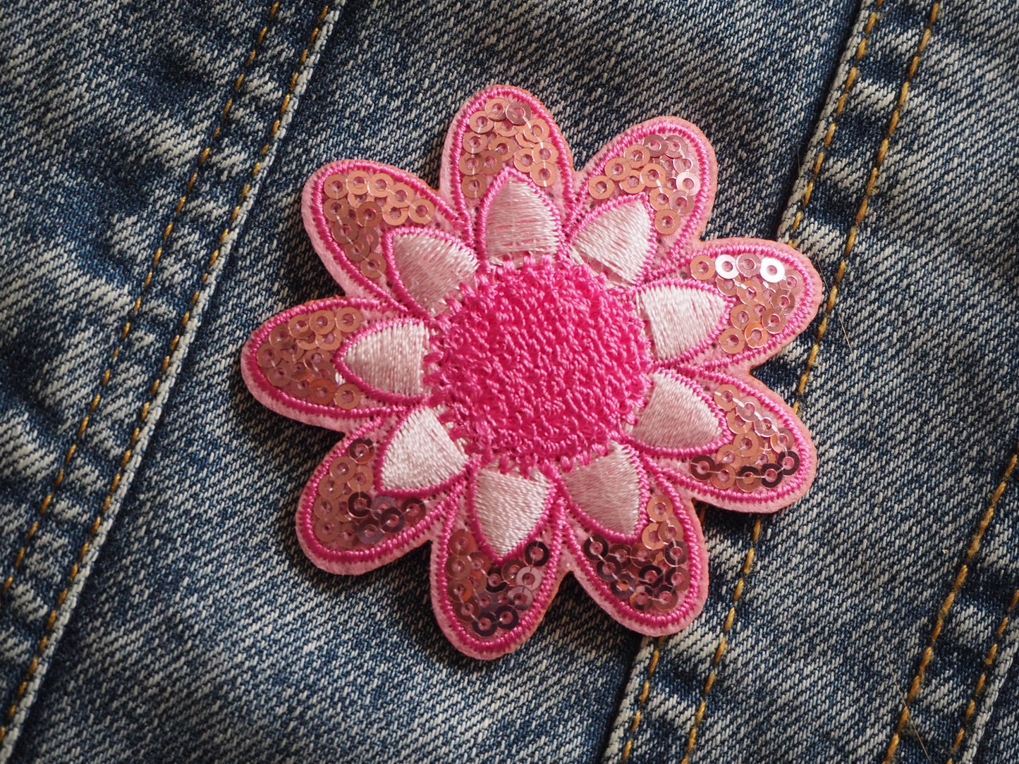 Golden Flower Ornament Patch