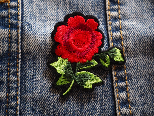 Gothic Red Flower Patch
