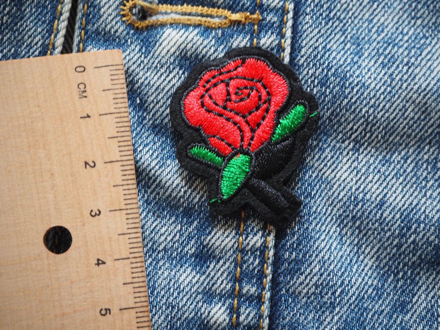 Gothic Mini Red Rose Patch