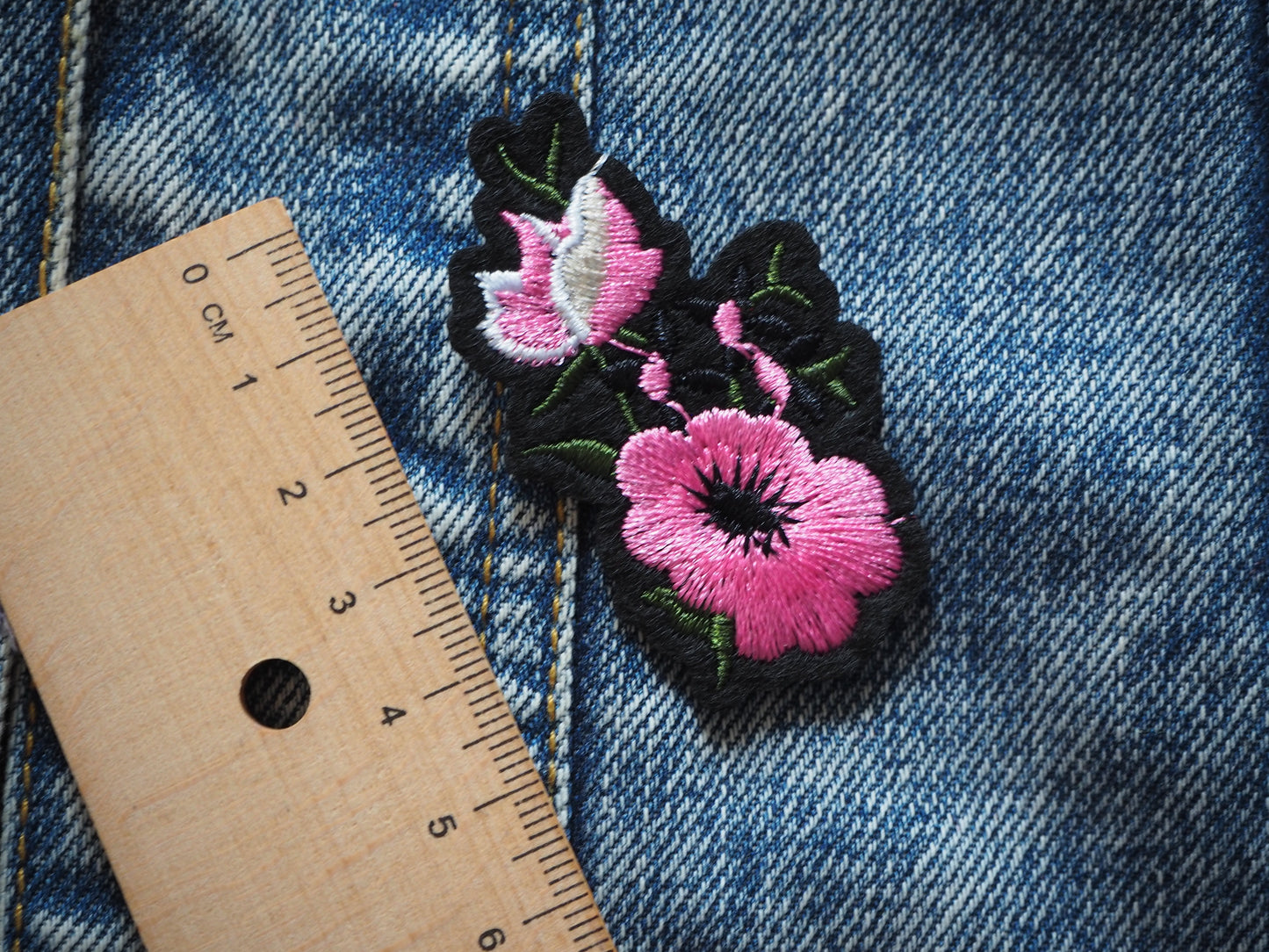 Gothic Pink Mini Flowers Patch