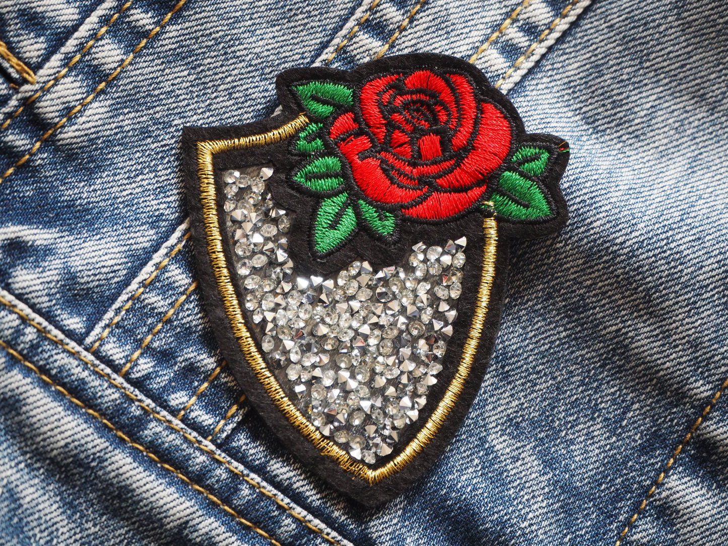 Gothic Rose Shield Patch