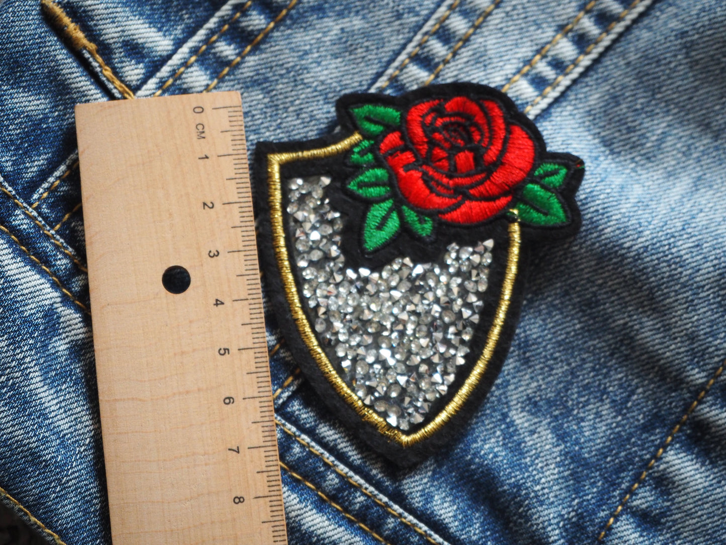 Gothic Rose Shield Patch