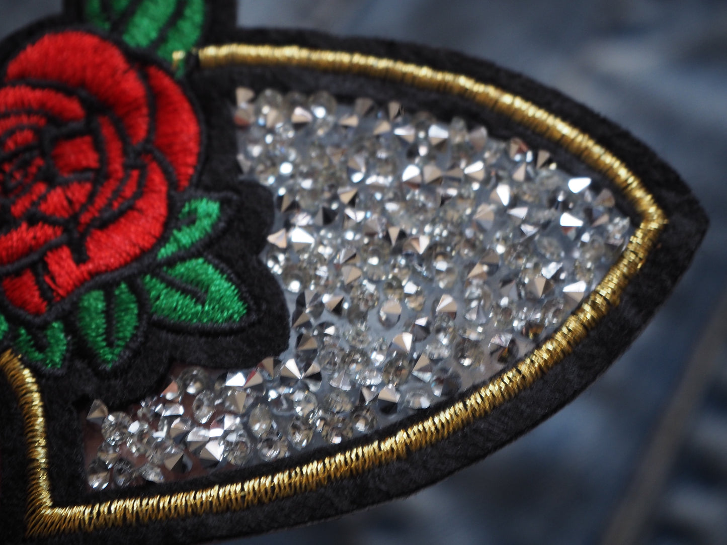 Gothic Rose Shield Patch