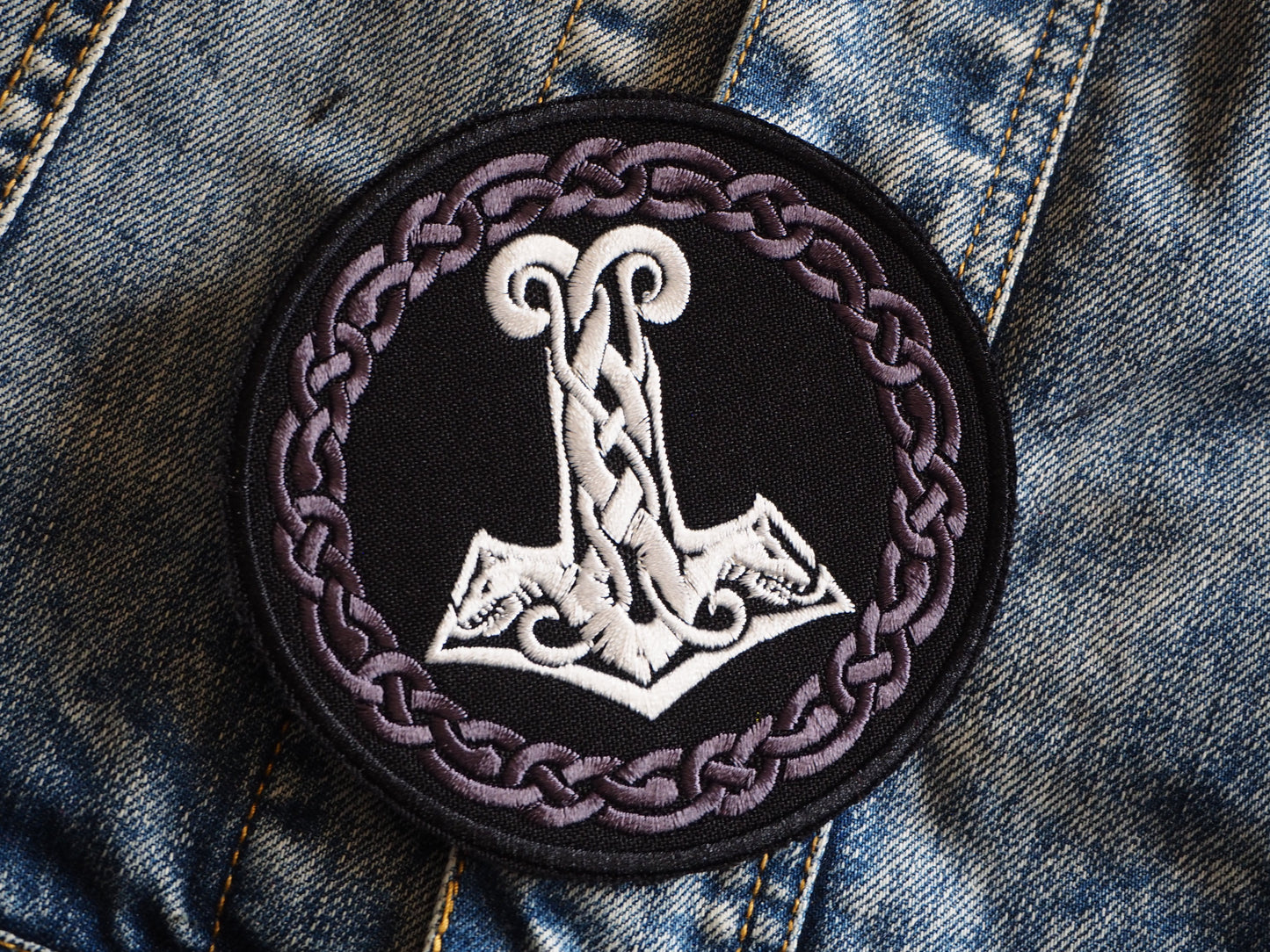 Mjölnir Thors Hammer Viking symbol Embroidered Patch