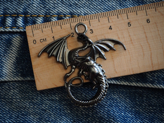 Medieval Dragon Metal Pendant