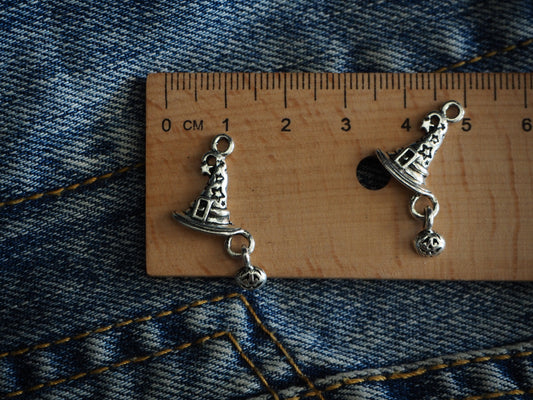 Keller Synth inspired Halloween Witch Hat Metal Pendant