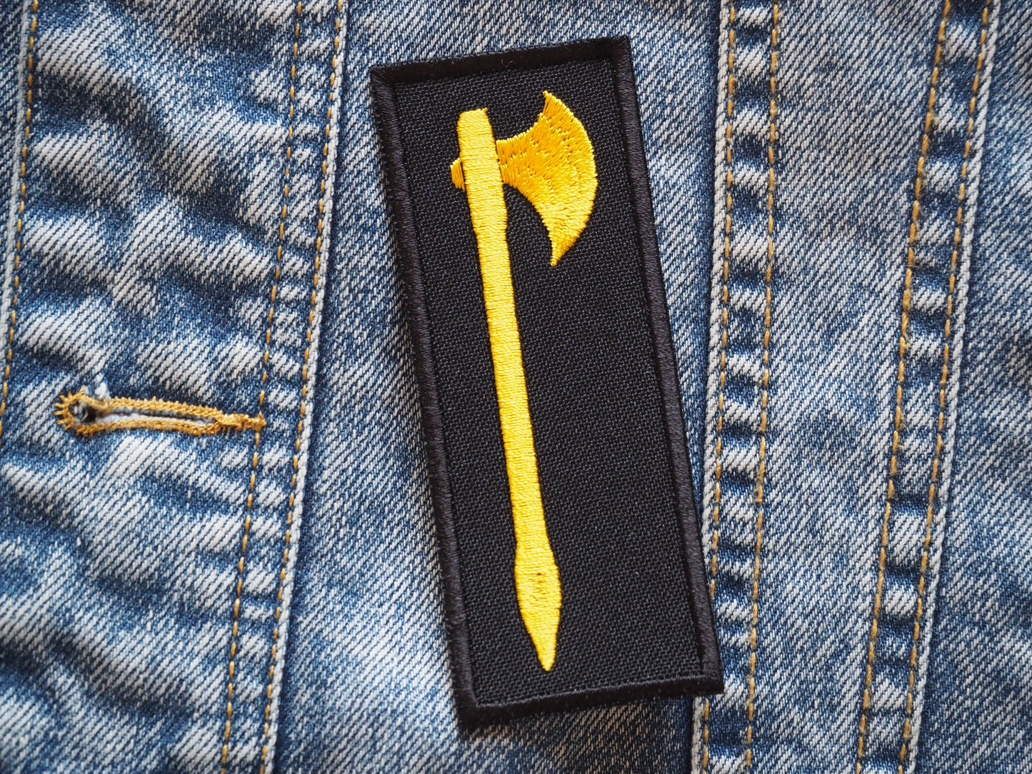 Medieval Axe Fantasy Embroidered Patch