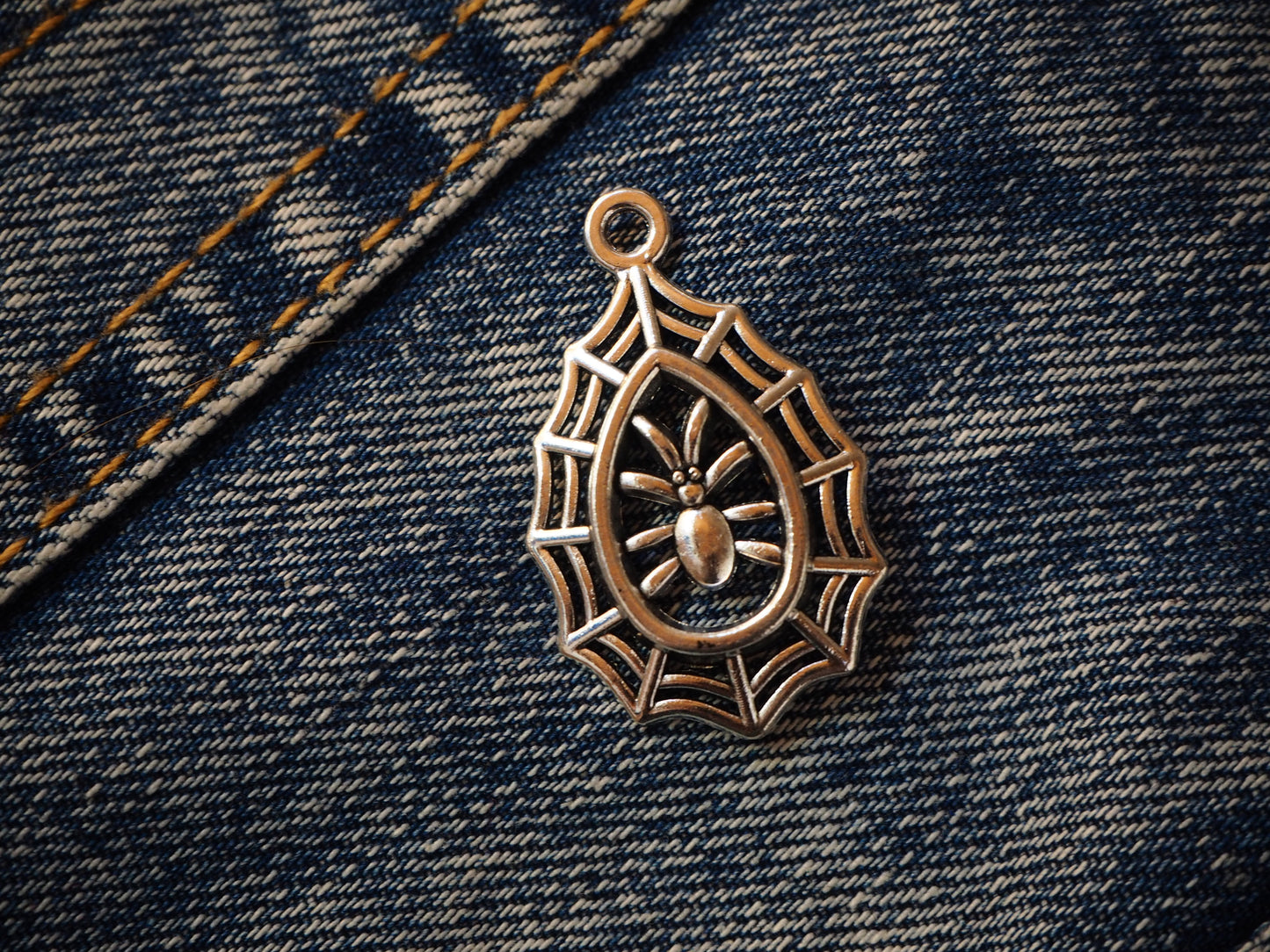 Spider Web Metal Pendant
