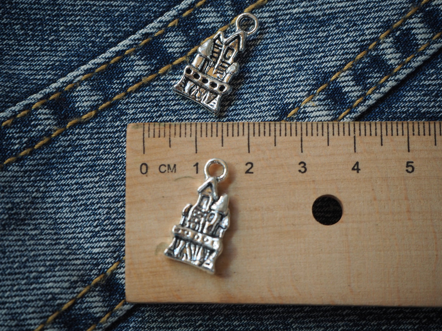 Medieval Castle Metal Pendant