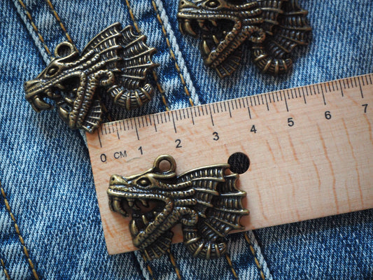 Medieval Dragon Metal Pendant