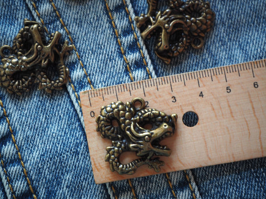 Medieval Dragon Metal Pendant