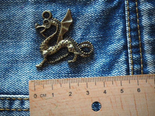 Medieval Dragon Metal Pendant