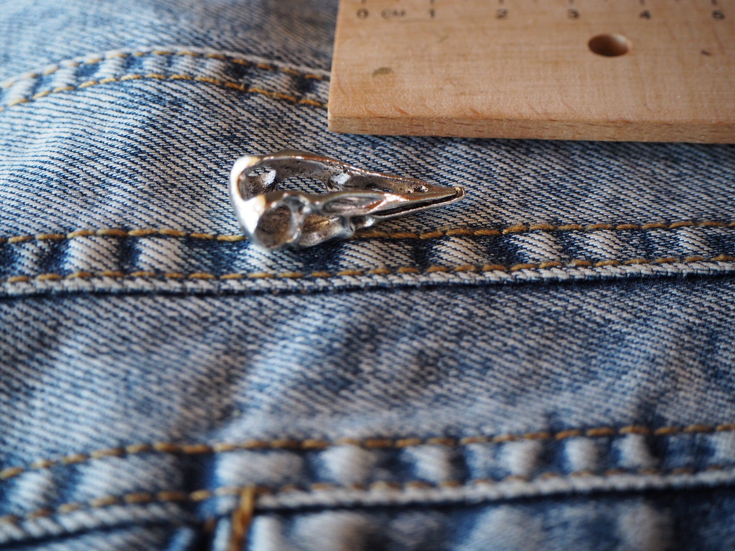 Raven Skull Metal Pendant