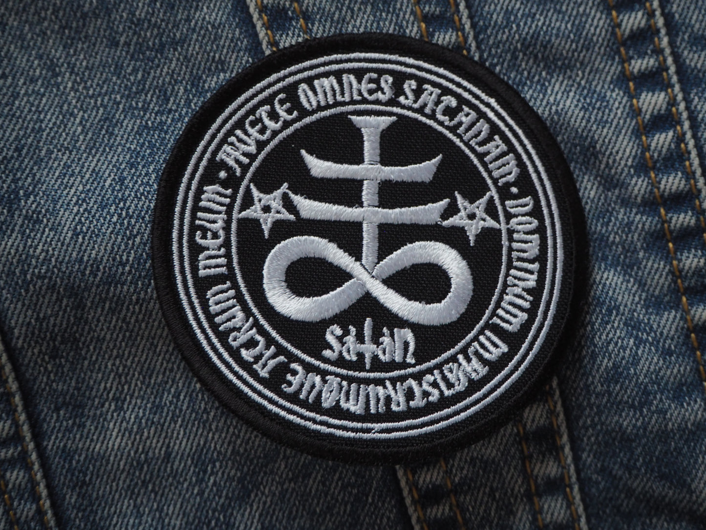 Satanic Cross Devil Occult Patch
