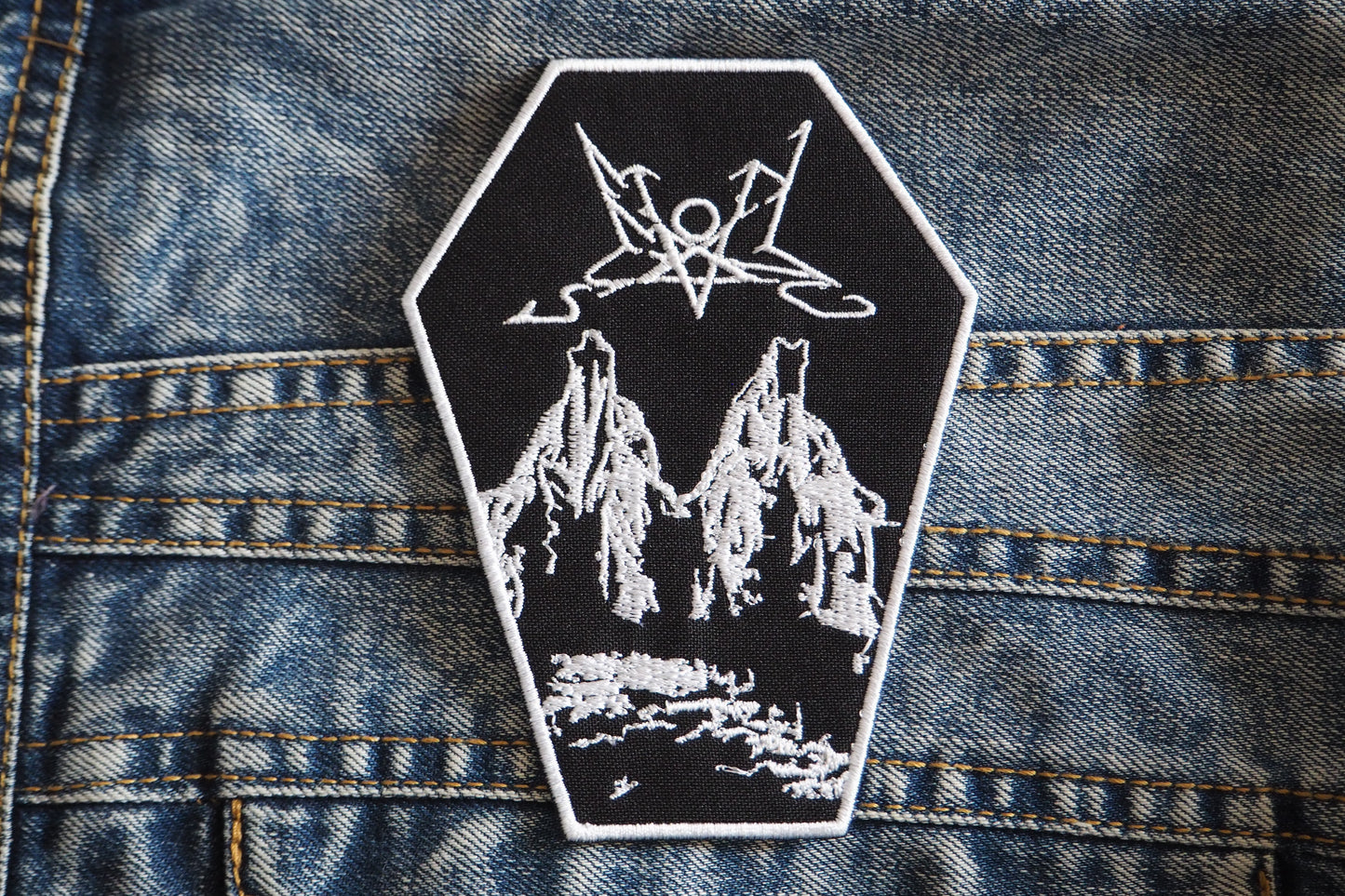 Atmospheric Black Metal Embroidered patch