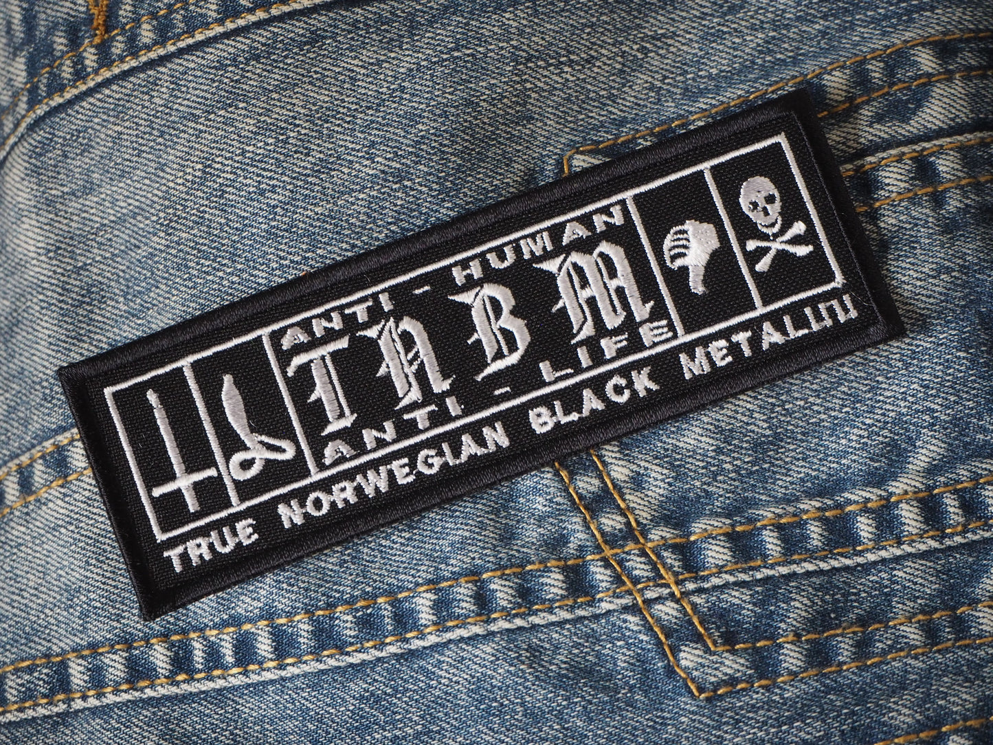 True Norwegian Black Metal Embroidered Patch