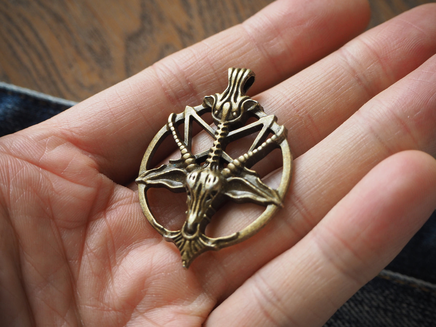 Goat Pentagram Baphomet Metal Pendant