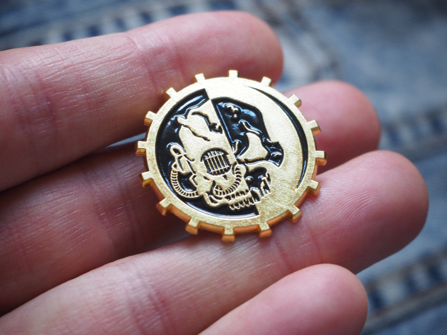 Skeleton Adeptus Enamel Metal Pin