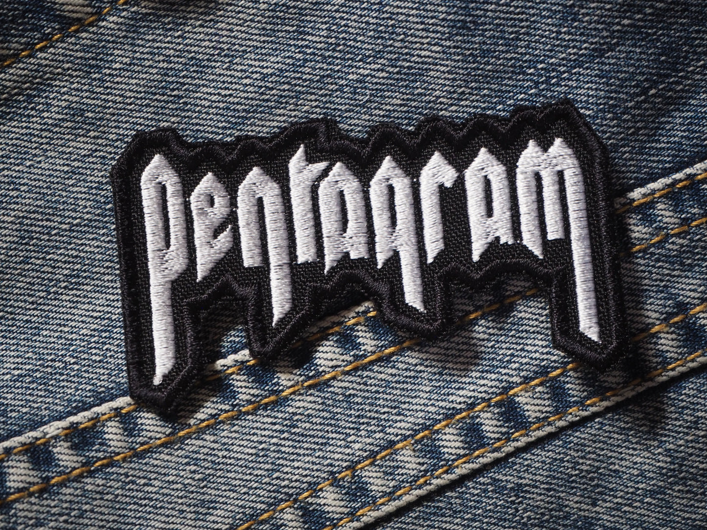 Pentagram Patch Embroidered Doom Metal