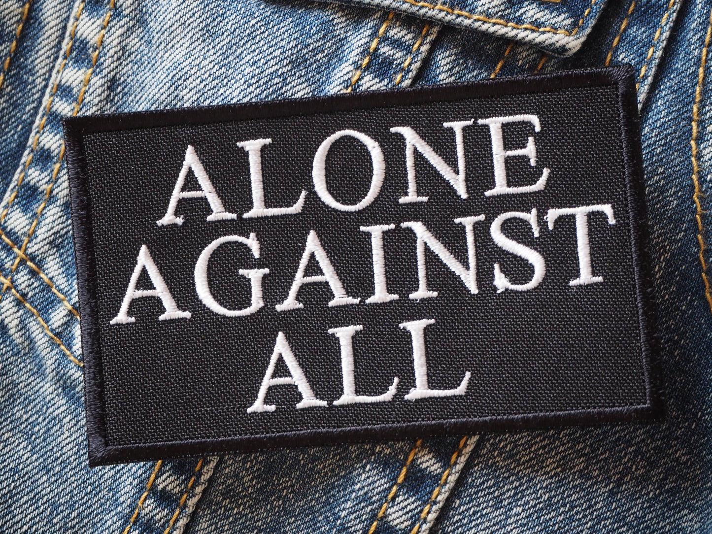 Alone Against All Embroidered Patch