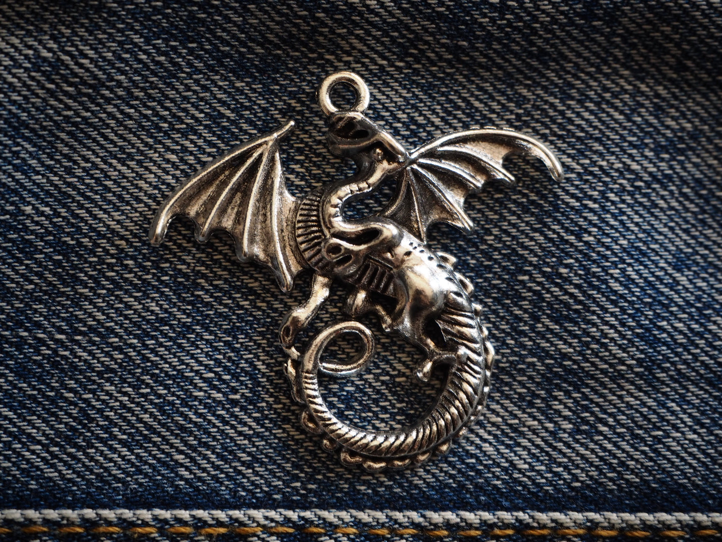 Dragon Dungeon Synth Mini Metal Pendant