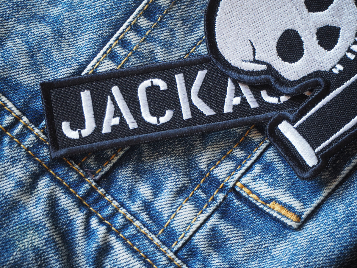 Skull & Krutches Embroidered Patch