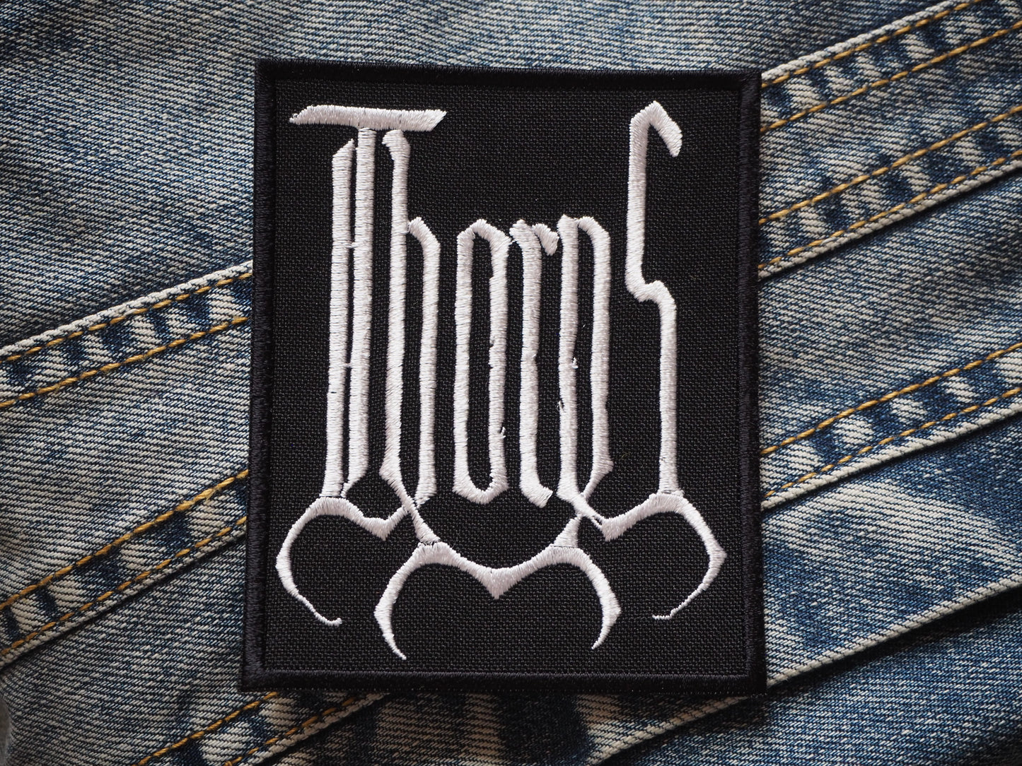 Thorns Logo Patch Black Metal Embroidered