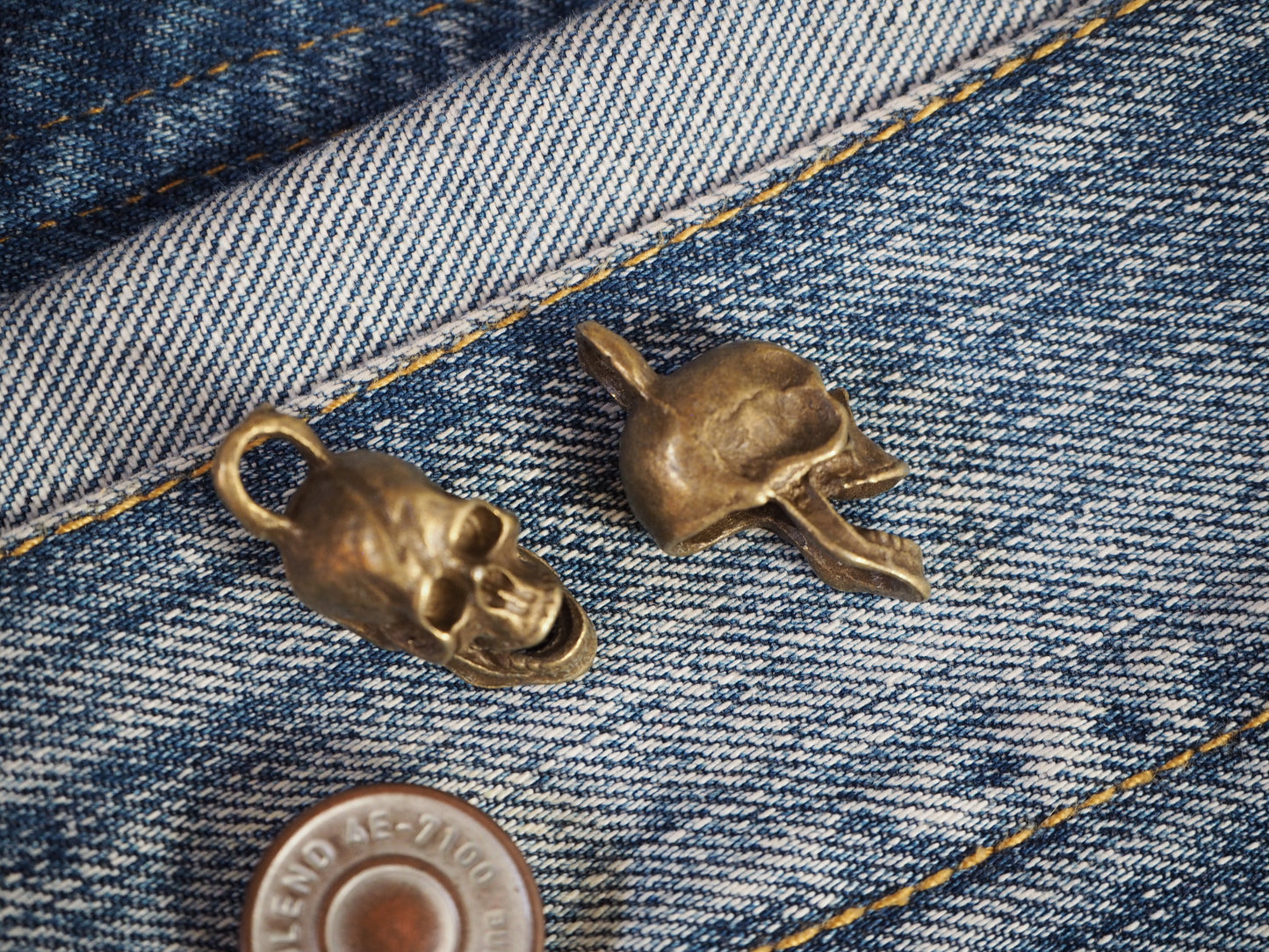 3D Skull metal pendant