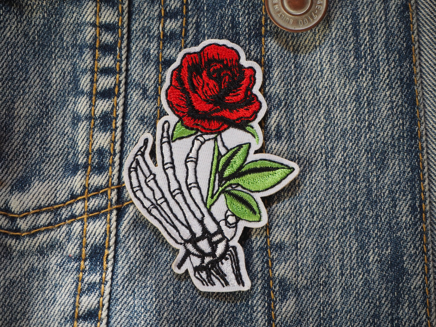 Skull & Rose Patch