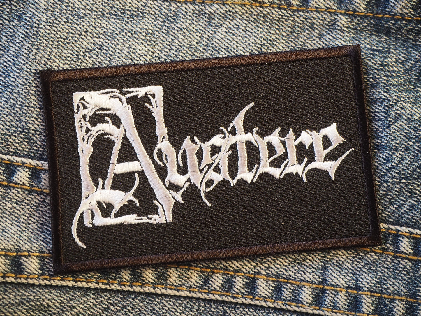 Austere Black Metal Embroidered Patch