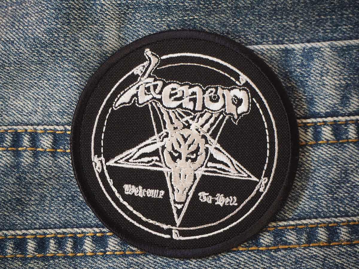 Pentagram Goat Black Heavy Metal Embroidered Patch