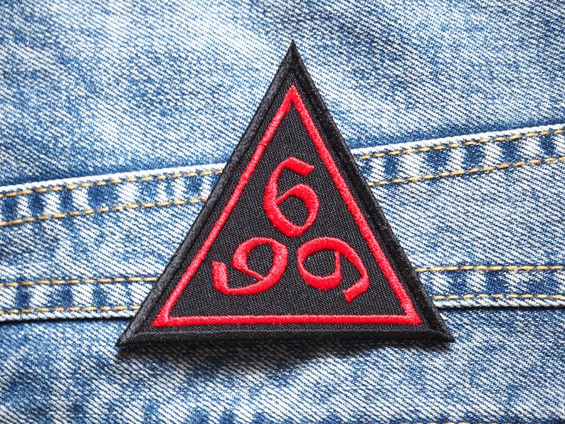 666 Heart Embroidered Patch