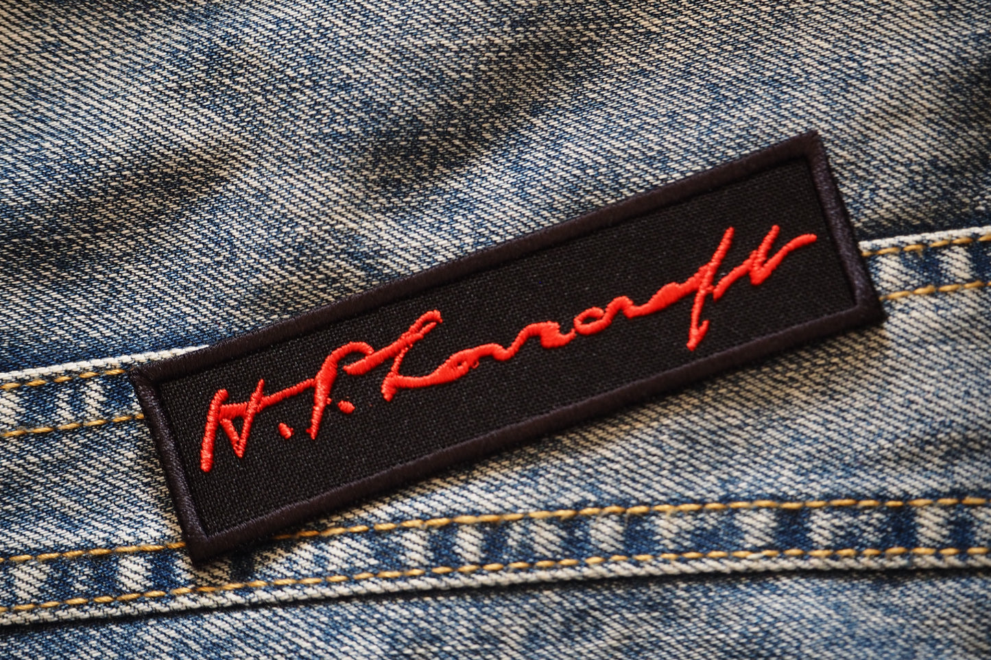 H. P. Lovecraft Signature Embroidered Patch