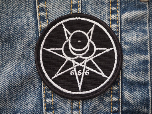 Occult Pentagram Planet Symbol 666 Embroidered Patch