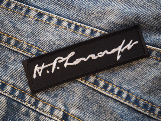 H. P. Lovecraft Signature Embroidered Patch