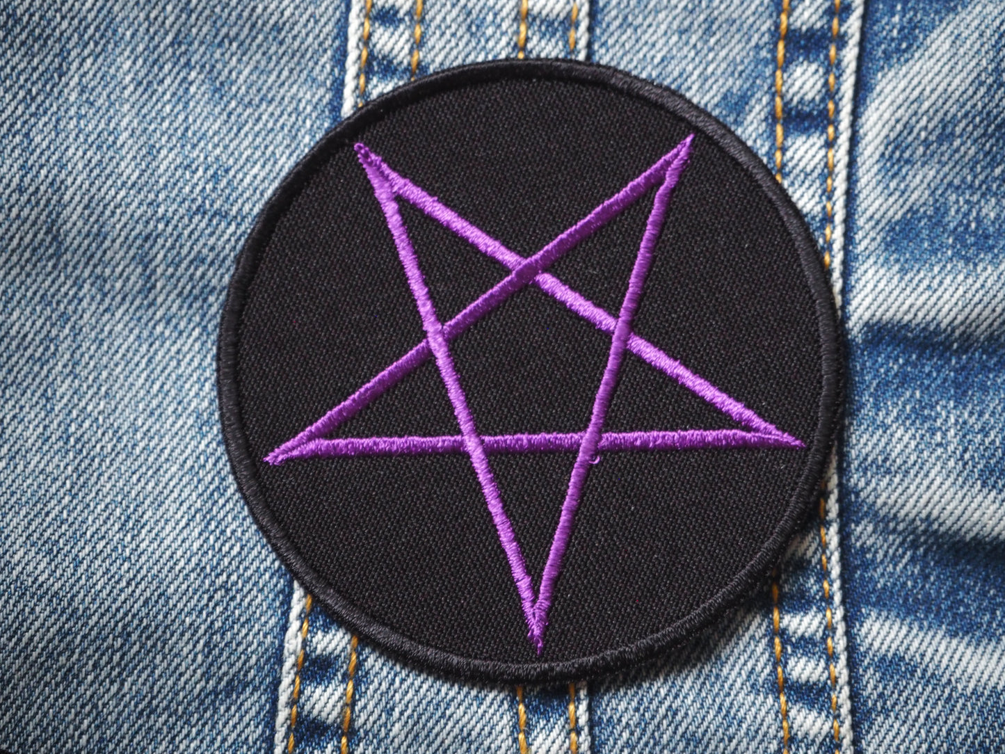 - Witch Occult Pentagram Embroidered Patch