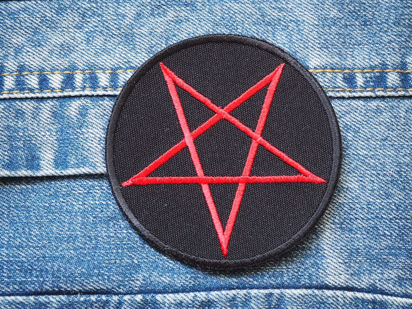 - Witch Occult Pentagram Embroidered Patch