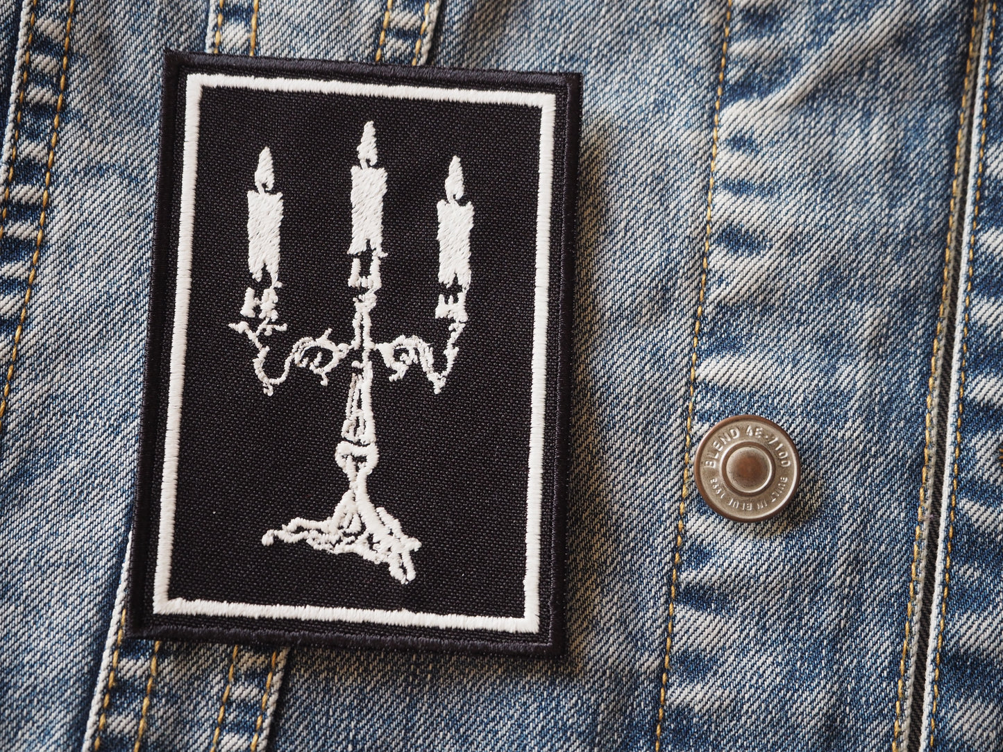 Raw Black Metal Funeral Candle Gothic Occult Patch
