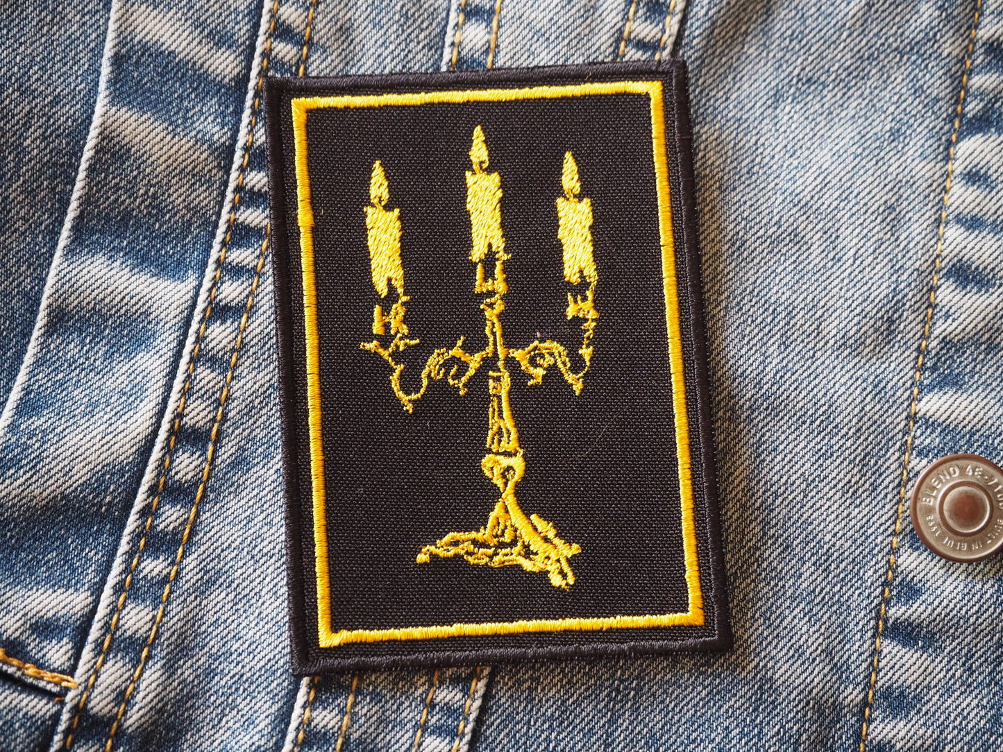 Raw Black Metal Funeral Candle Gothic Occult Patch