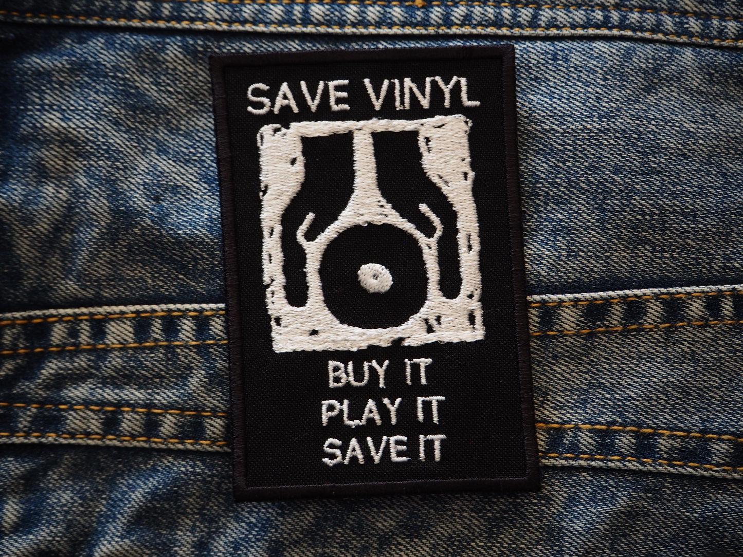 Save Vinyl Embroidered Patch