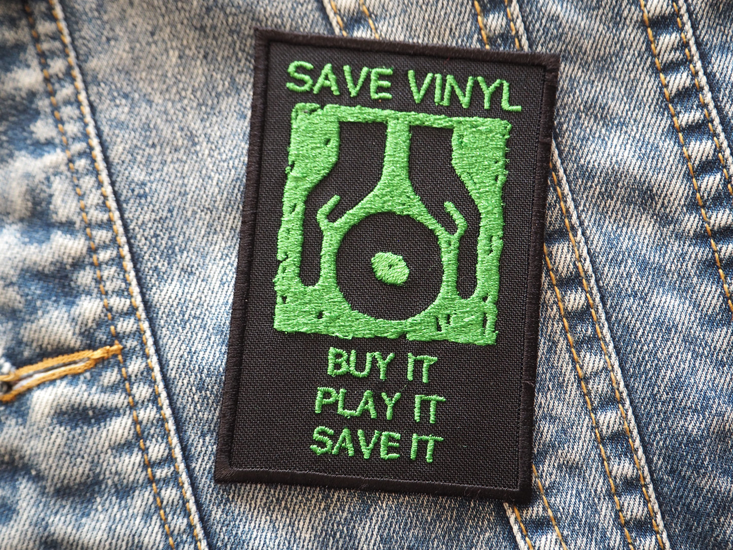 Save Vinyl Embroidered Patch