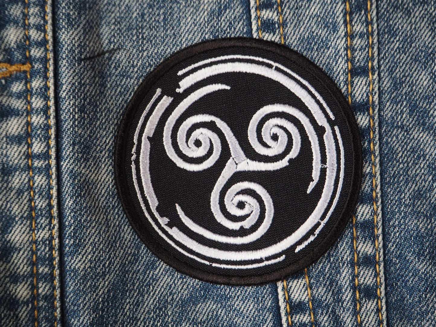 Triskelion Symbol Wiccan Embroidered Patch